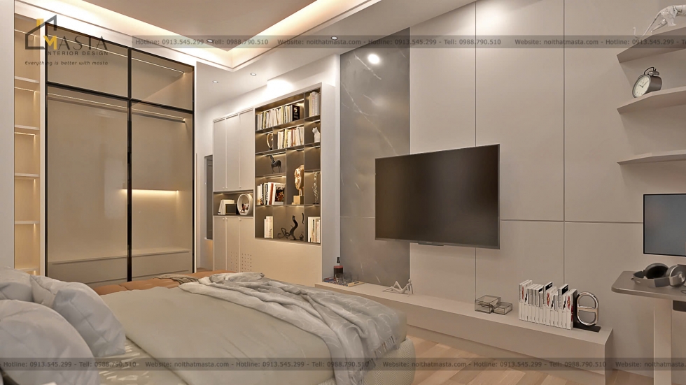Phối cảnh 3D thiết kế nội thất nhà ở Lê Phát, Cần Thơ